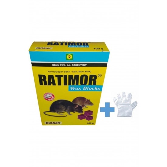 Ratimor Wax Block Mum Blok Hazır Fare Yemi 100 Gram Ratimor Wax Block Mum Blok Hazır Fare Yemi 100 Gram