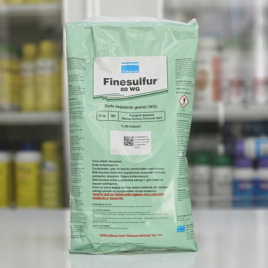 Finesulfur 80 WG Mikronize Kükürt içeren Külleme Kırmızı Örümcek ilacı 800 Gram Finesulfur 80 WG Mikronize Kükürt içeren Külleme Kırmızı Örümcek ilacı 800 Gram